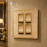 OPUS Gold  4 Gang 1 Way Switch